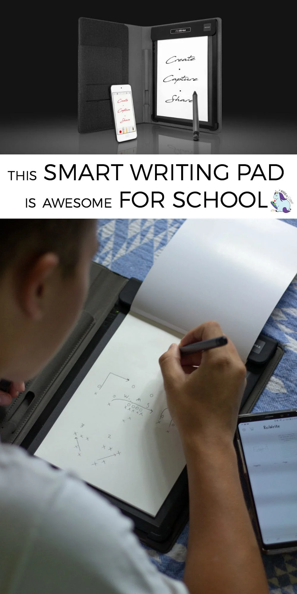 This smart writing pad is incredible! It takes your handwriting and makes it editable digitally!