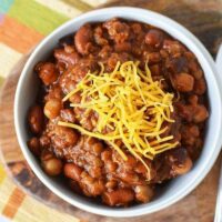 Three Bean Slow Cooker Chili Recipe