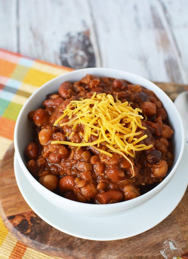 Easy Three Bean Slow Cooker Chili Recipe