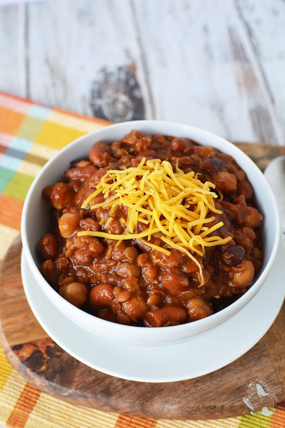 Easy Three Bean Slow Cooker Chili Recipe | A Magical Mess