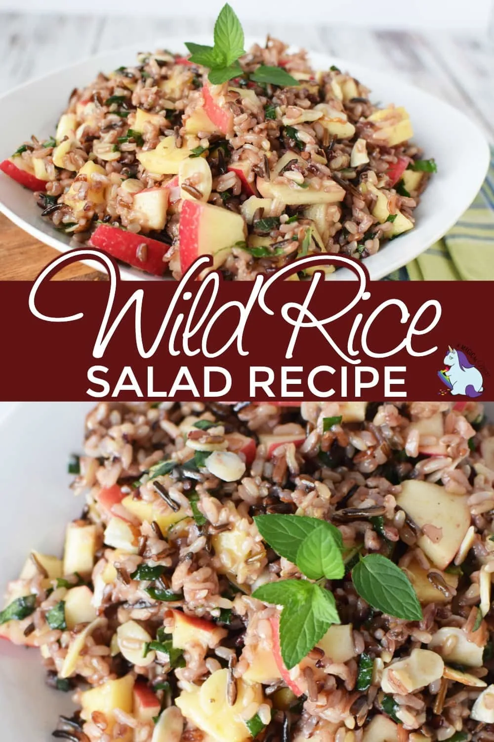 Wild rice salad in a bowl 
