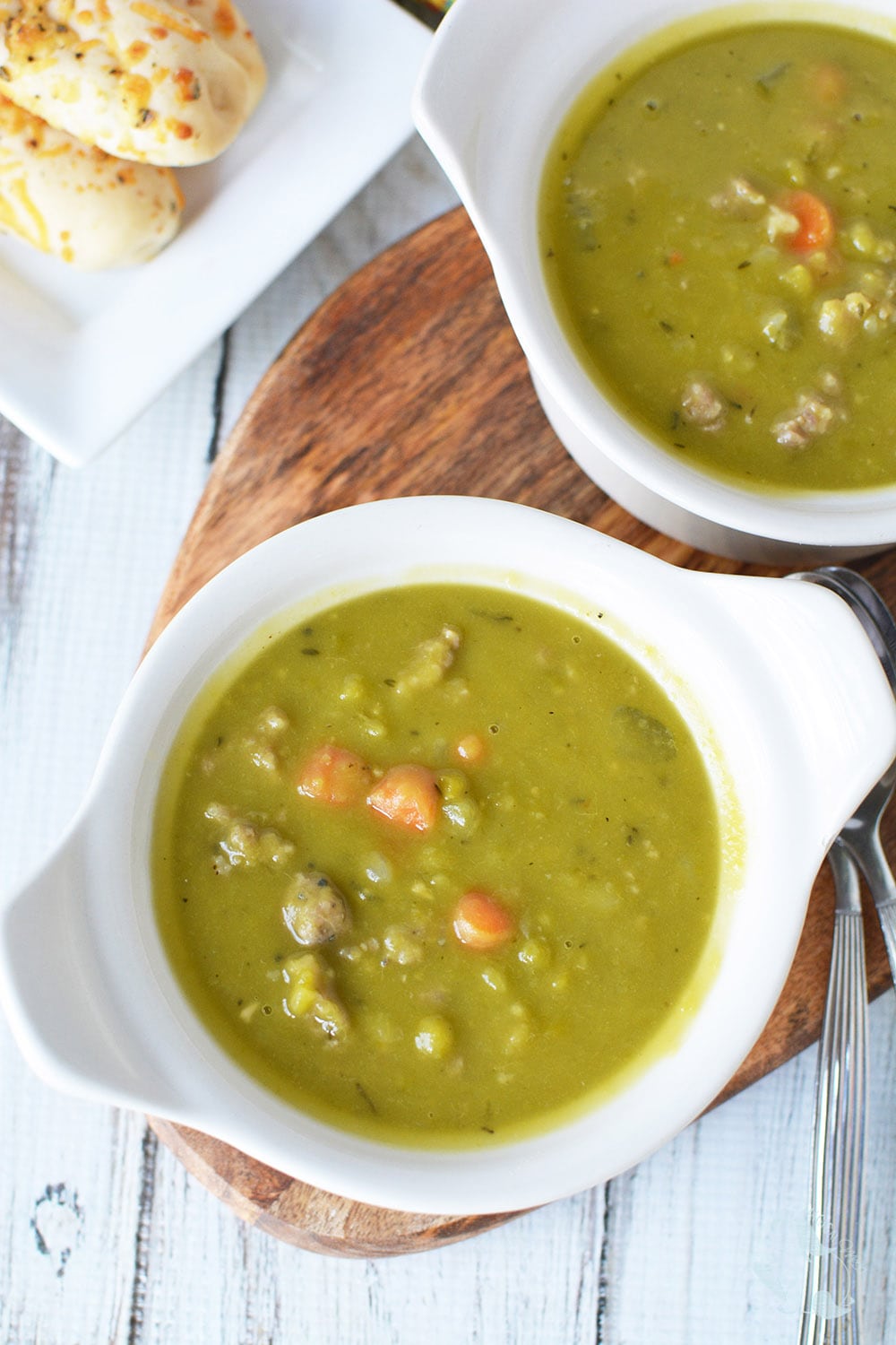 Recipe for split pea soup with sausage instead of ham