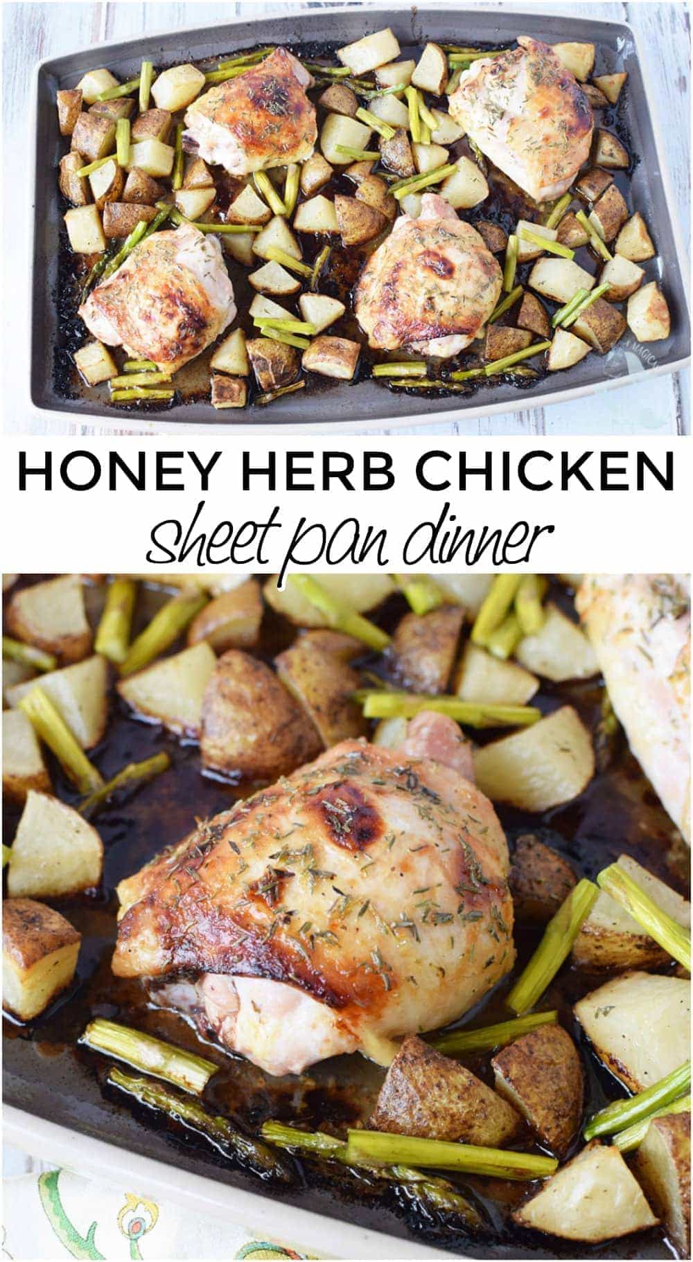 Honey Herb Baked Chicken Thighs Sheet Pan Dinner