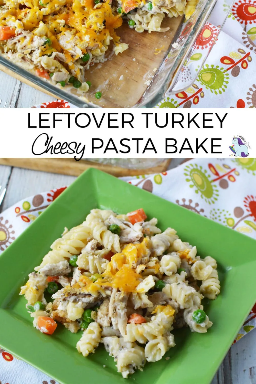 Leftover Turkey Recipe: Turkey Pasta Bake Recipe with Veggies and Cheese