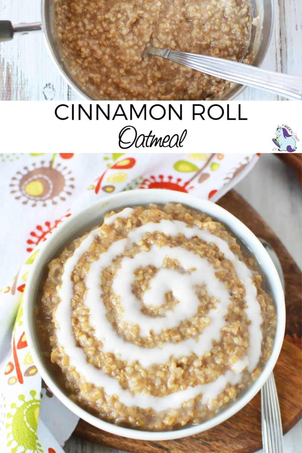 Easy Breakfast - Cinnamon Roll Oatmeal Recipe