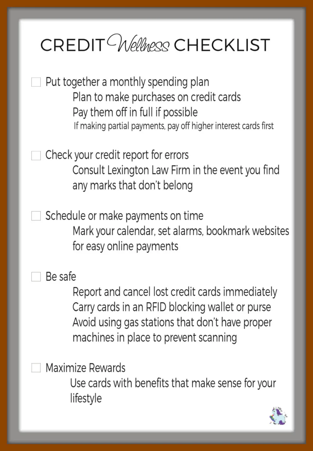 Credit Wellness Checklist - A Must Before the Holiday Shopping Season!