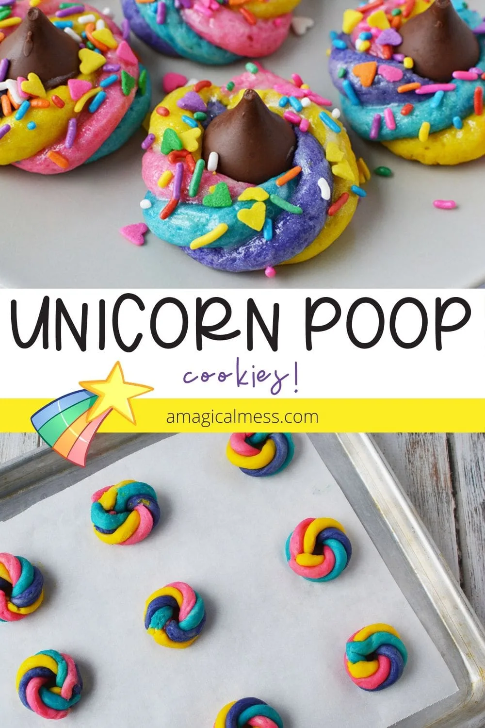 Unicorn poop cookies