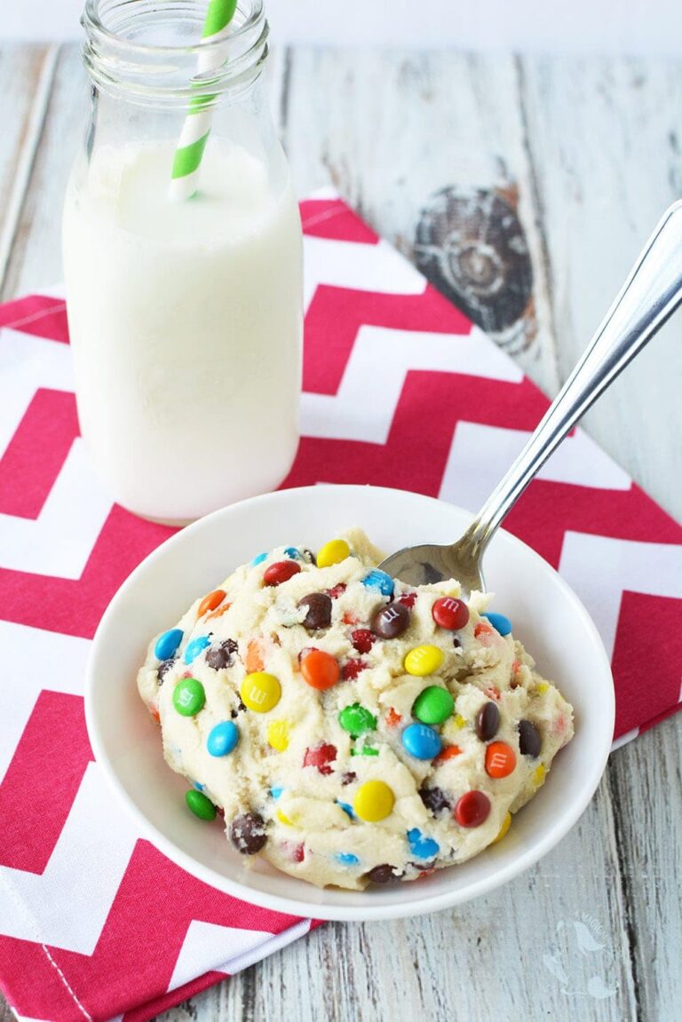 No-Bake Cookie Dough with M&M Candies