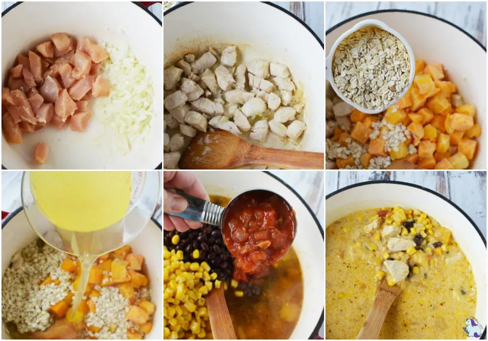 Southwest Chicken Corn Chowder Recipe Steps