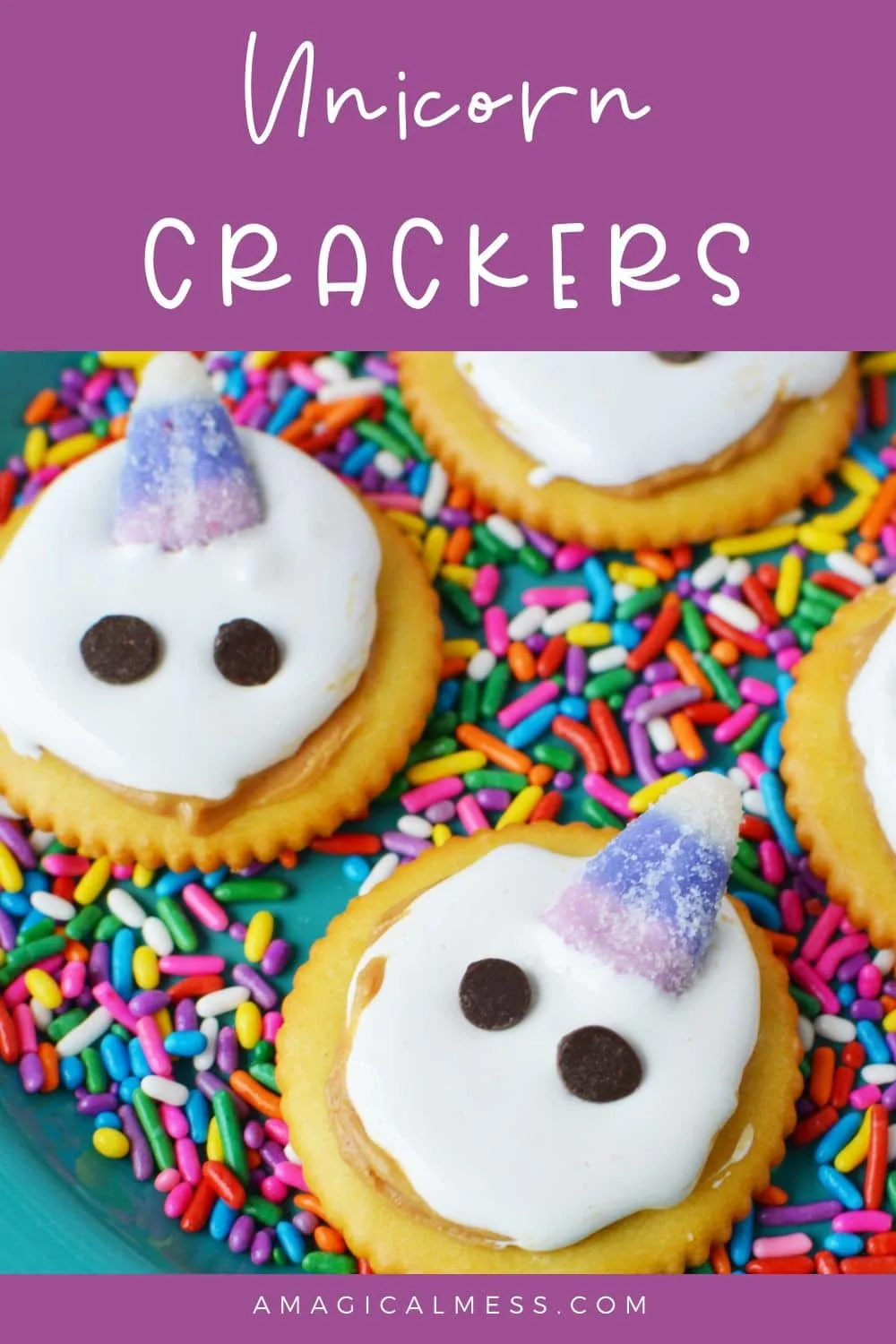 crackers with unicorn faces