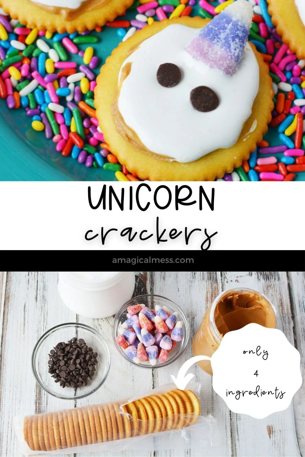 ingredients for unicorn crackers