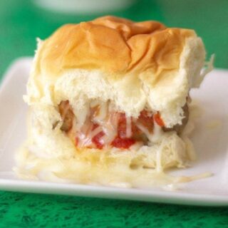 meatball slider with cheese