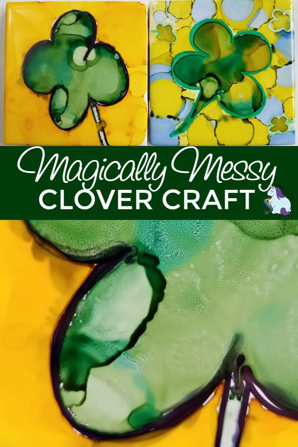 Magically messy clover craft
