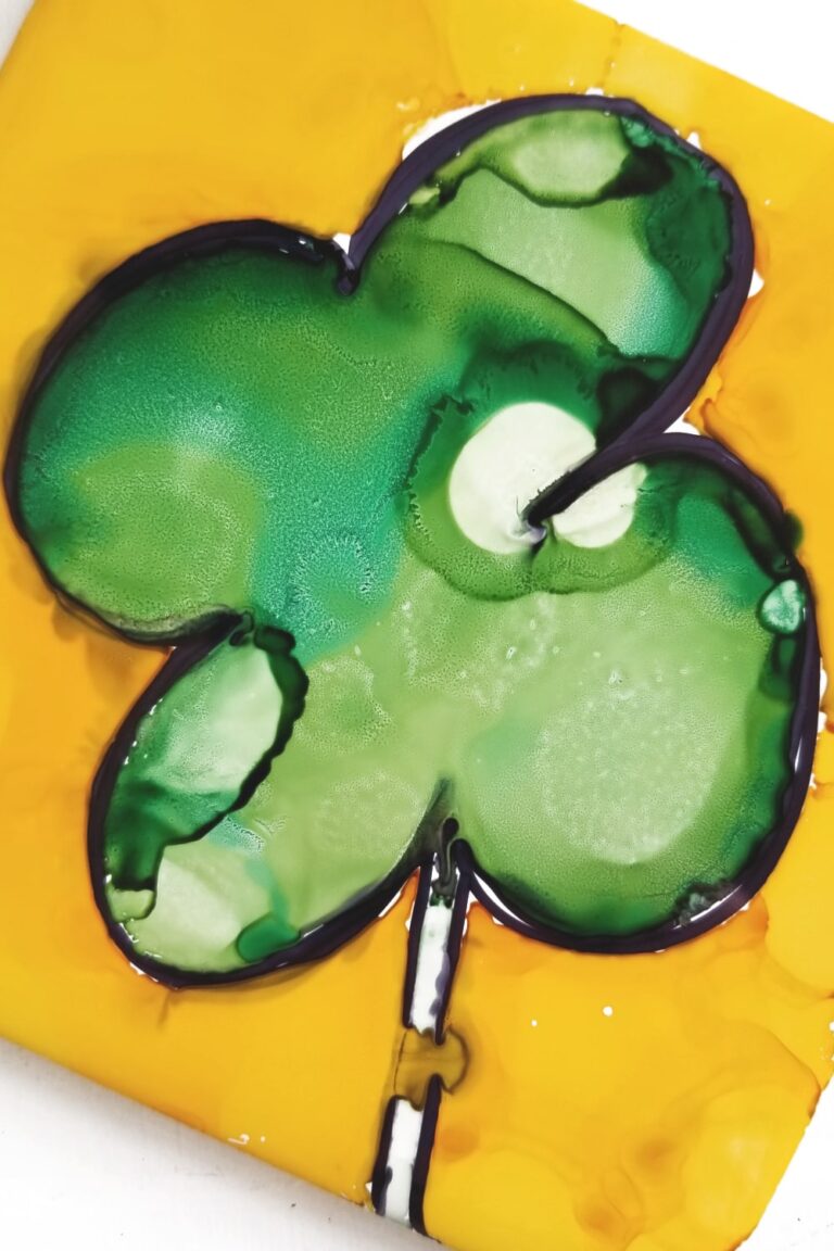 St. Patrick’s Day Crafts with Alcohol Ink Clovers