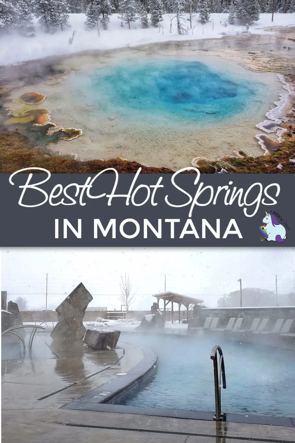 Natural hot spring in Montana and a pool. 