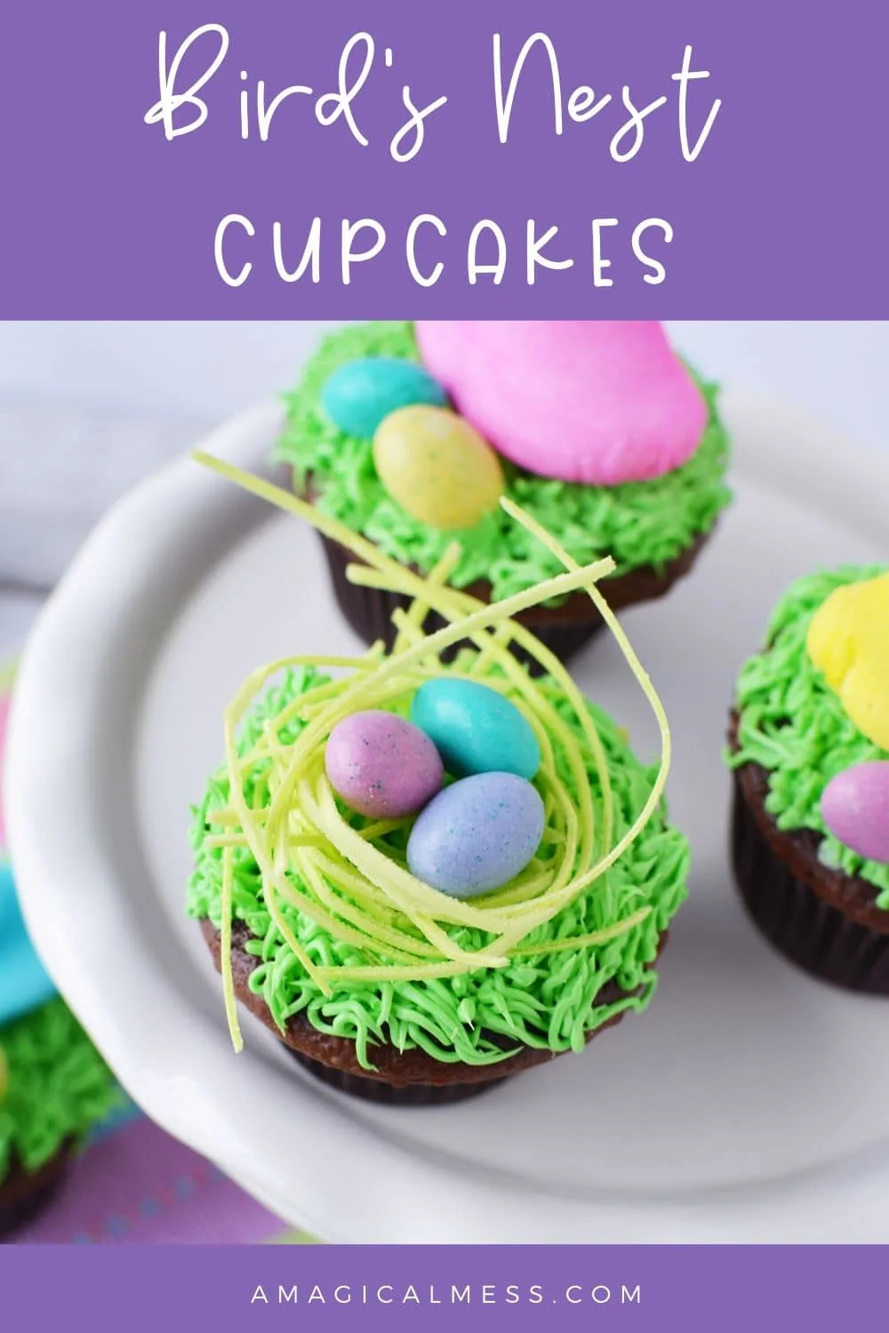 Cupcakes with Easter eggs on top
