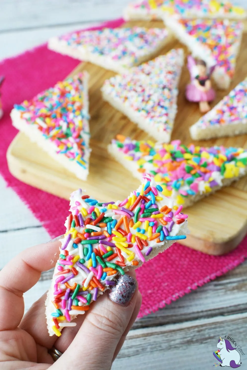 Pretty Fairy Bread with sprinkles.