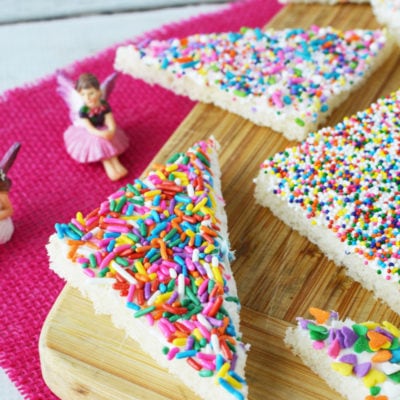 Colorful sprinkles on bread slices
