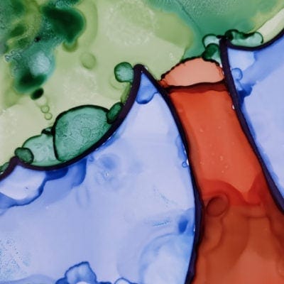Alcohol Ink Earth Day craft