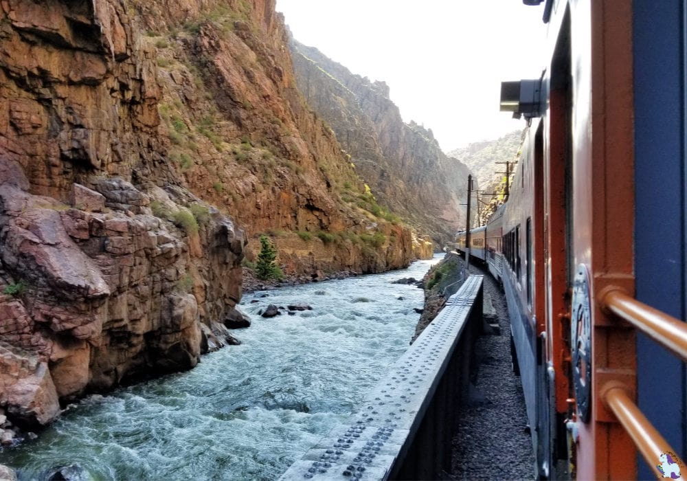 Colorado train ride next to a river.