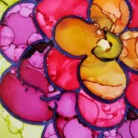 Mother's Day Craft - alcohol ink flowers