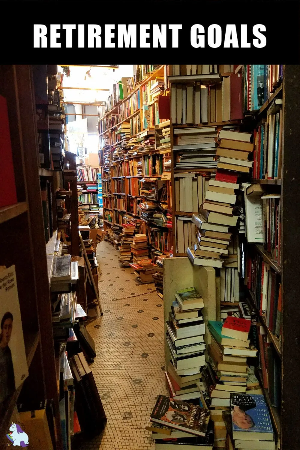 A library with a ton of books. Stacks everywhere. 