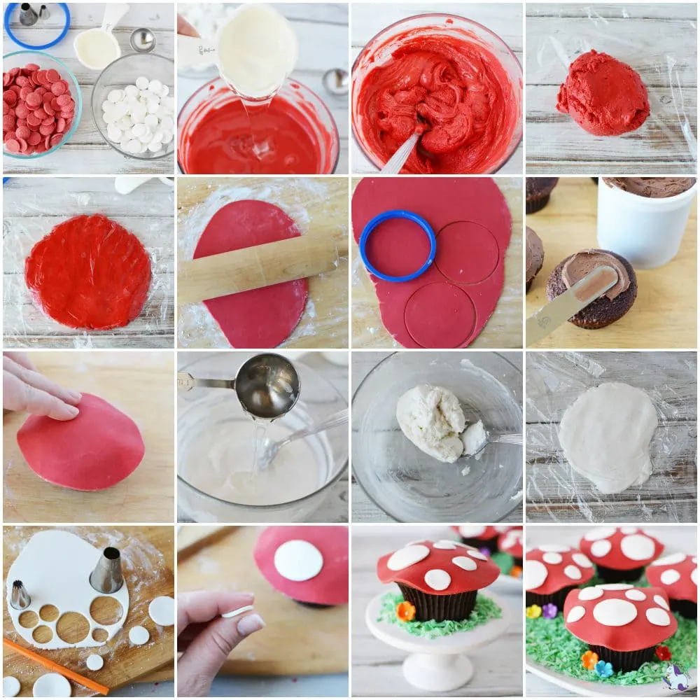 toadstool cupcakes recipe steps