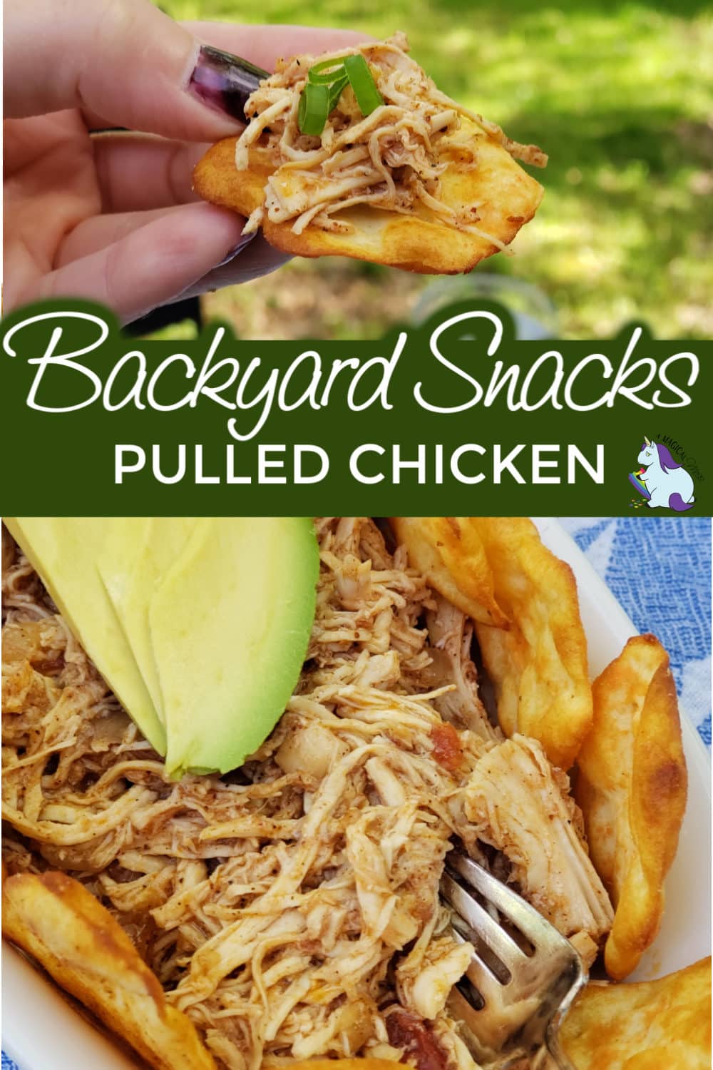 Backyard snacks - pulled chicken