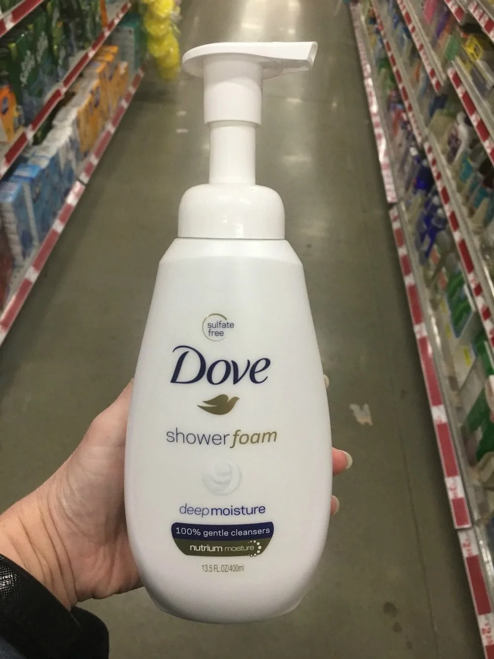 Dove shower foam found at Family Dollar.