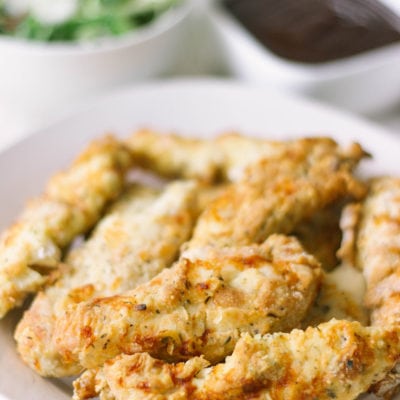 Crispy chicken strips in the air fryer
