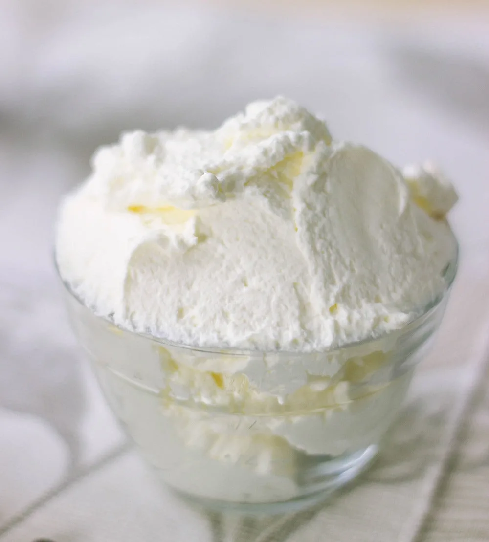 Homemade keto whipped cream. 