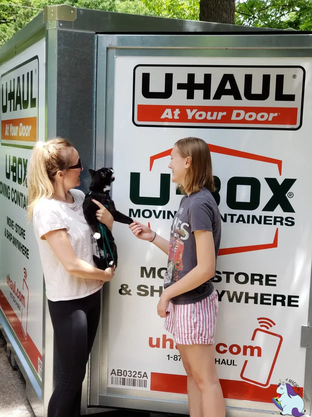 Moving with pets and U-Haul U-Box Containers