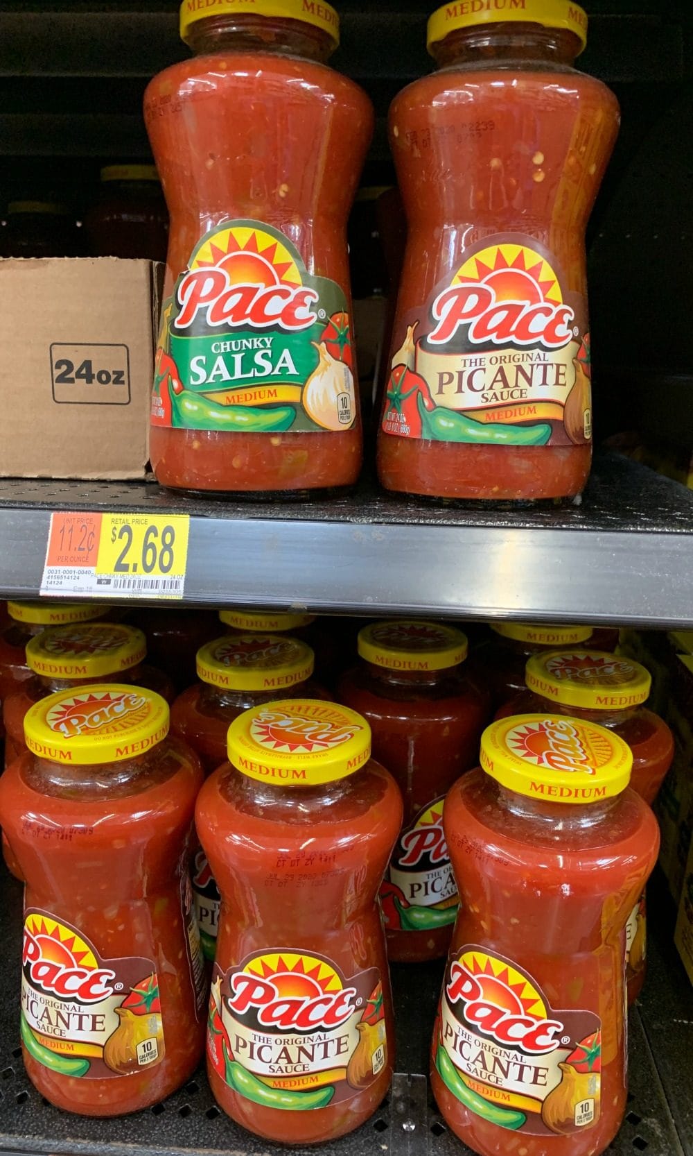 Pace salsa on the shelves of Walmart