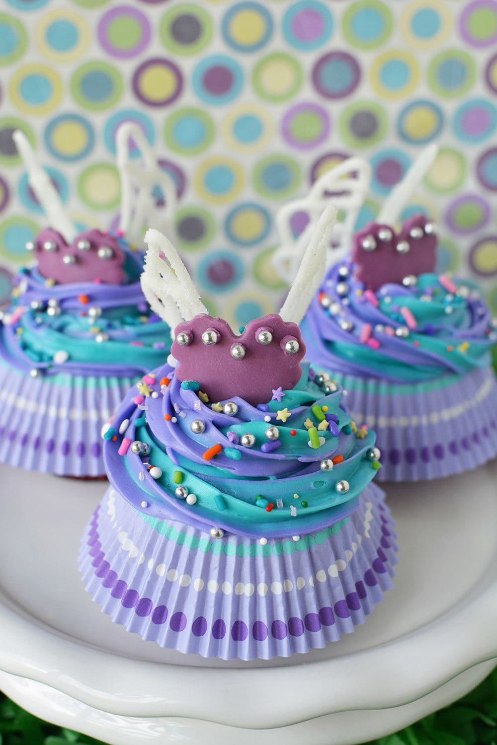 Fairy cupcakes on a stand
