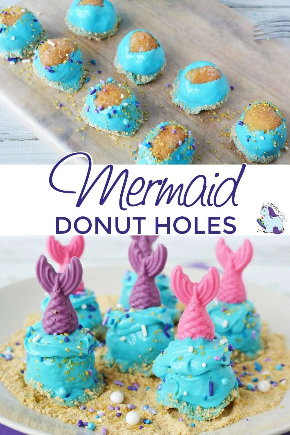 Donuts with mermaid decorations