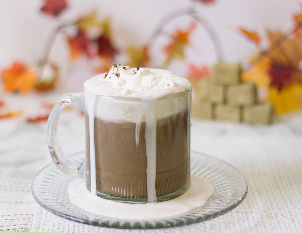 Low carb hot chocolate with whipped cream