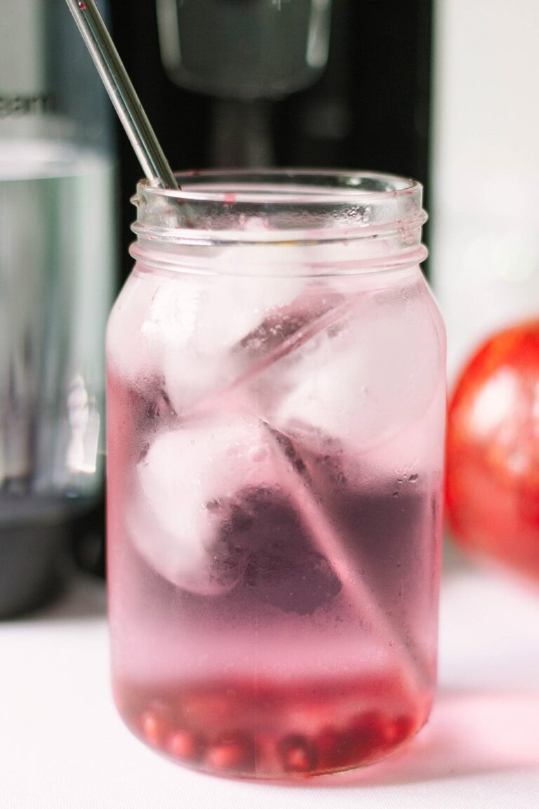 Sparkling water with pomegranate
