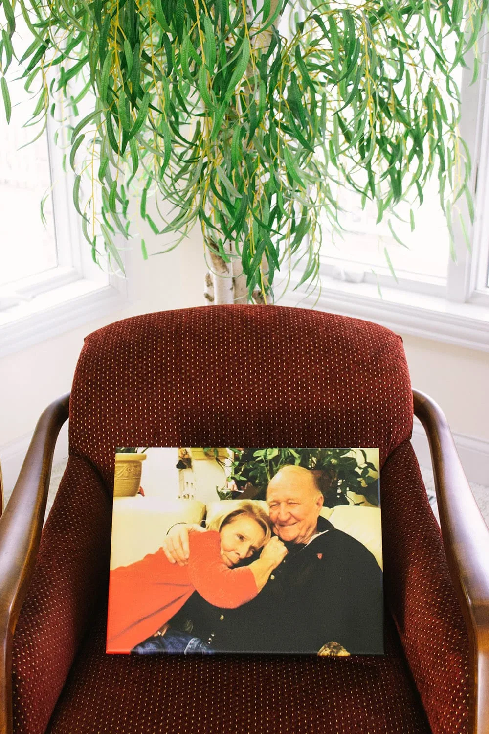 Gram and papa on a canvas print.