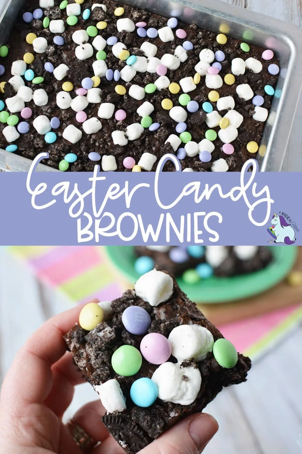 Brownies with Easter candy