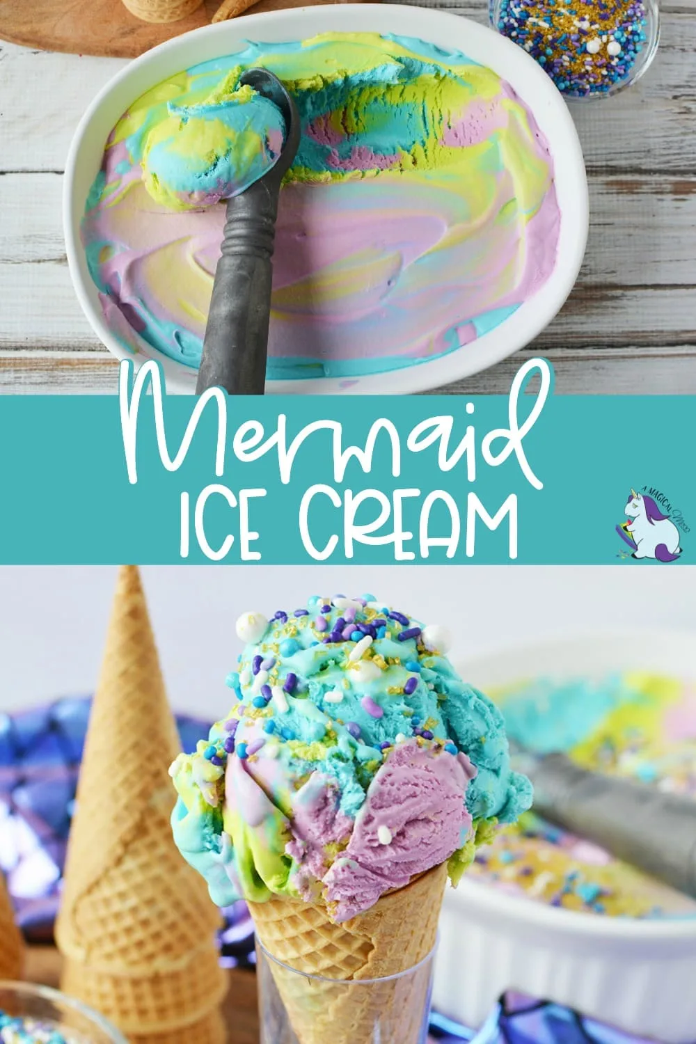 Mermaid colors ice cream