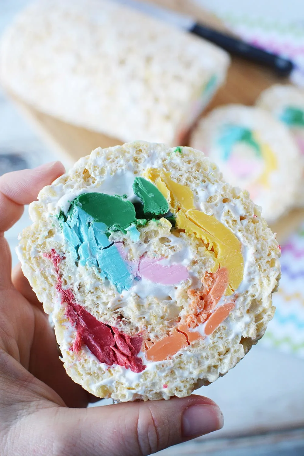 Rainbow Pinwheel Rice Krispies Treats Recipe for Baking Fun!