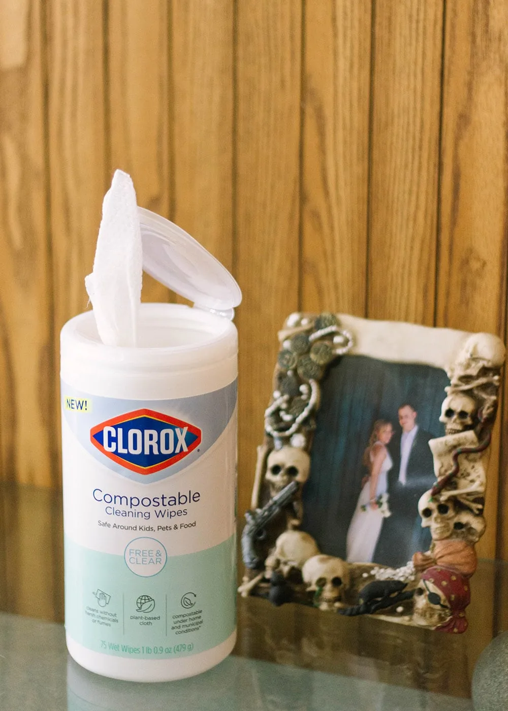 Clorox wipes by frame for spring cleaning .