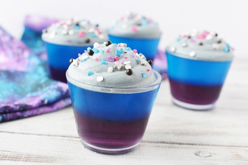 Far Out Galaxy Jello Cups Layered Dessert - Fun Space Treat!