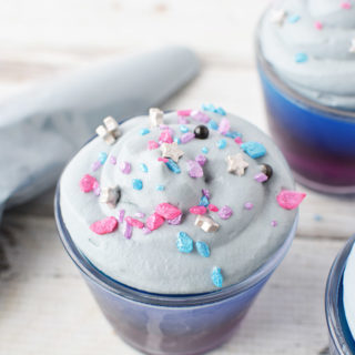 sprinkles on top of galaxy jello cups