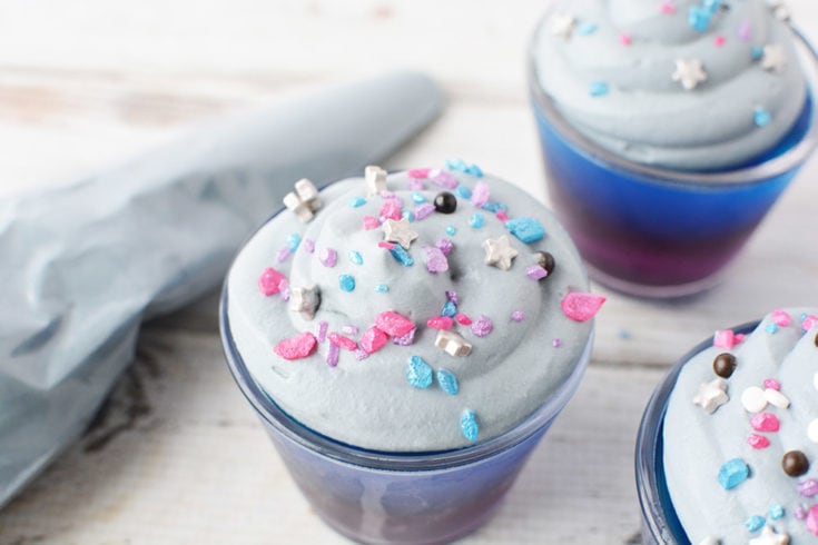 sprinkles on top of galaxy jello cups