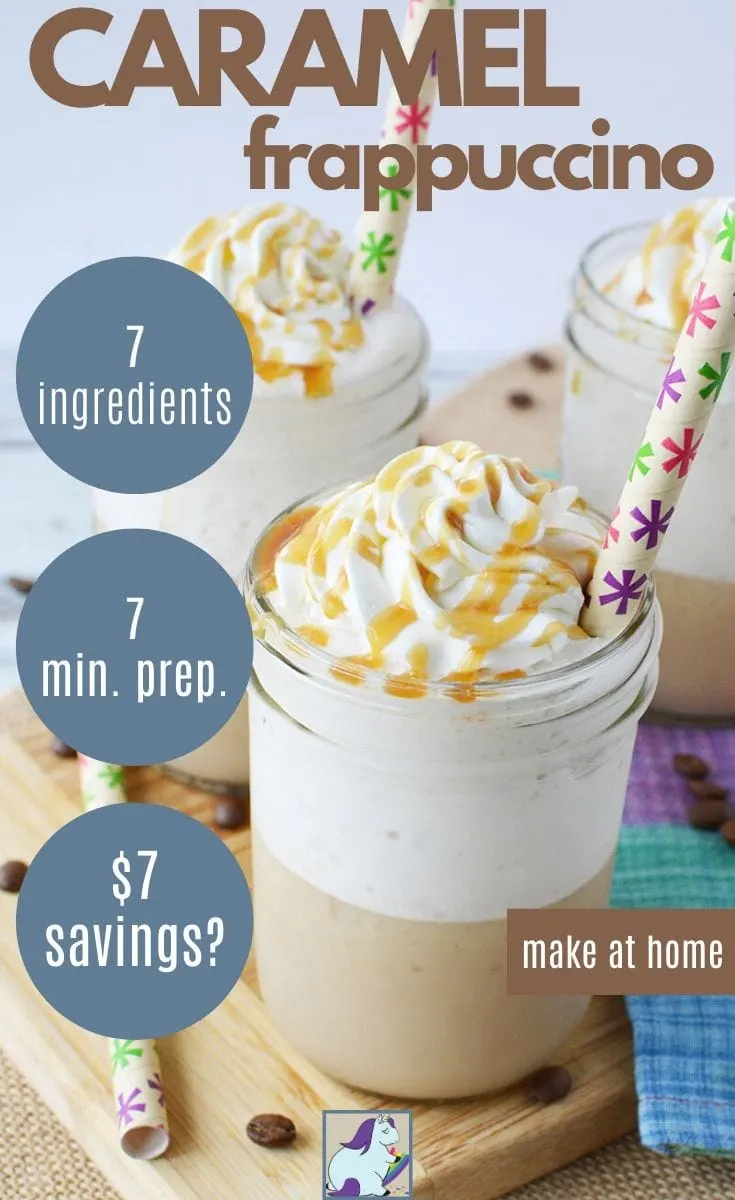 caramel frappuccino drinks with straws