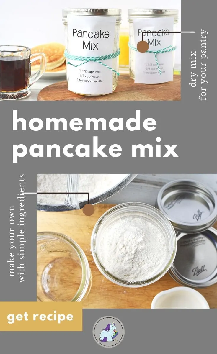 pantry pancake mix in a jar and dry ingredients in bowls