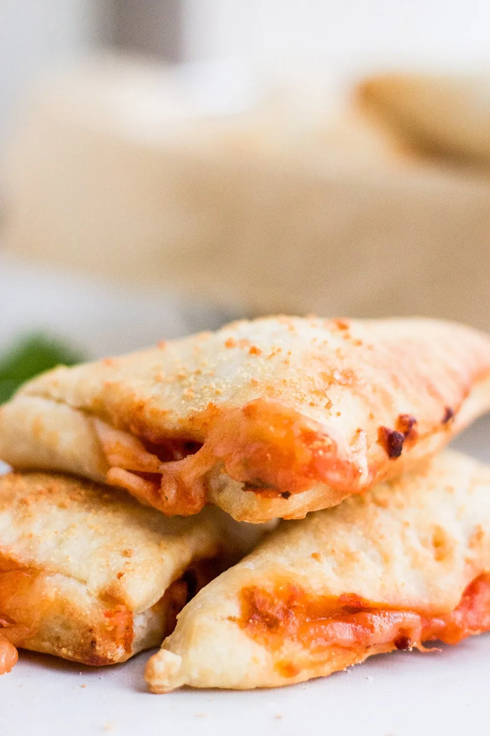 closeup of a pile of pizza rolls
