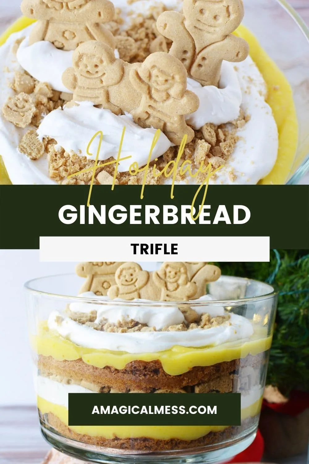 Ginger family cookies in a trifle