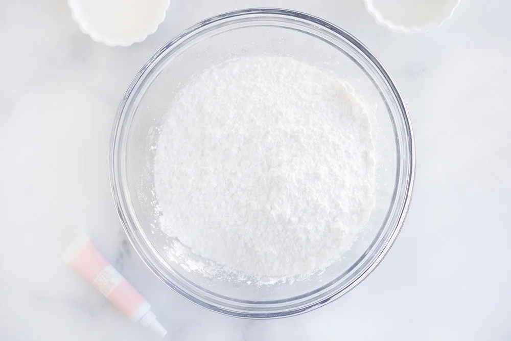 Powdered sugar in a bowl.